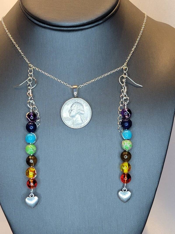Earrings, Chakra Crystals
