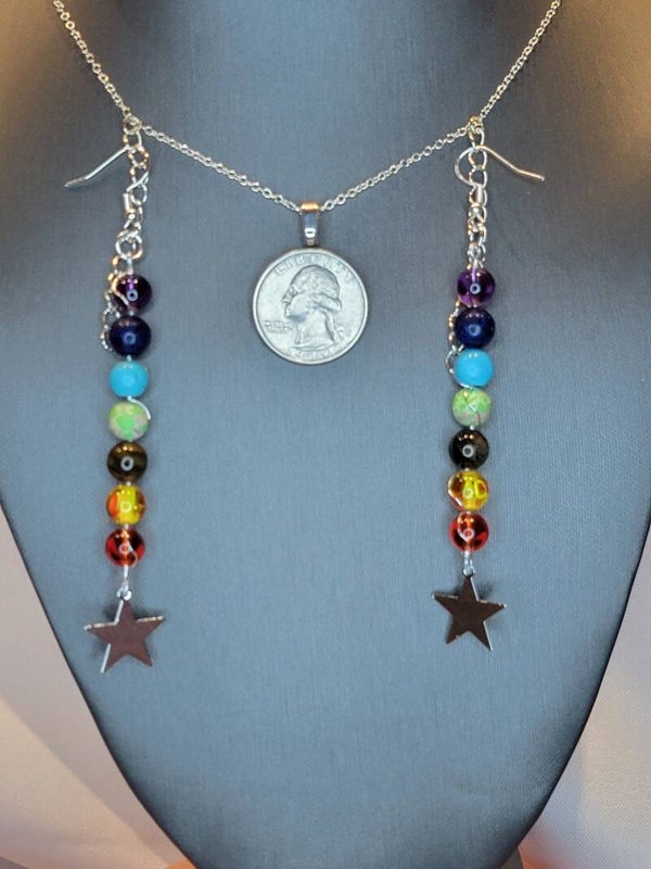 Earrings, Chakra Crystals