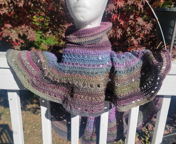 Cowl neck poncho
