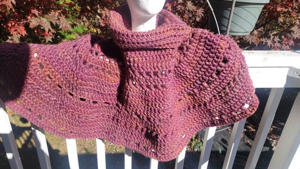 Cowl neck poncho
