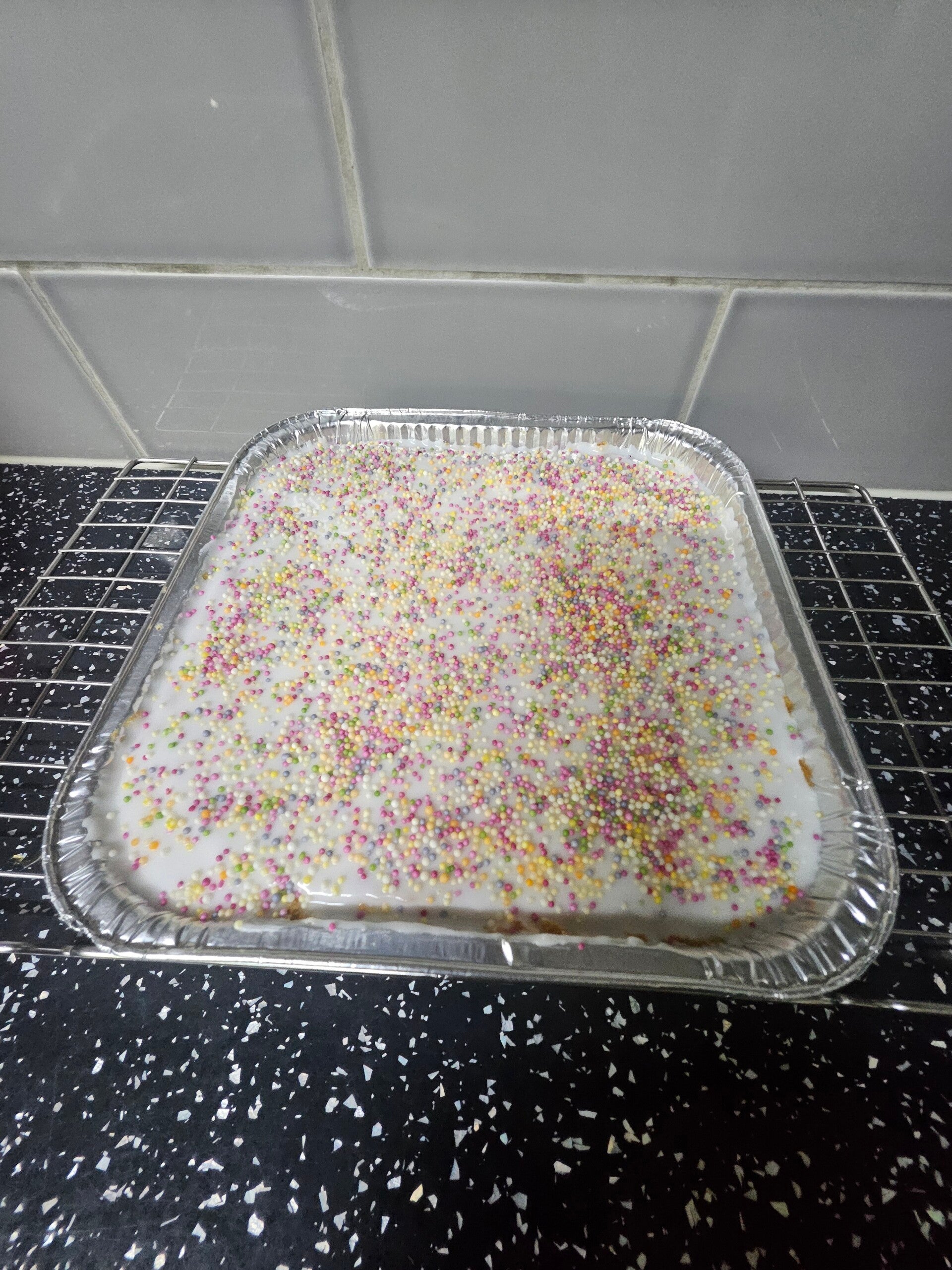 Old School Sprinkle Cake Tray