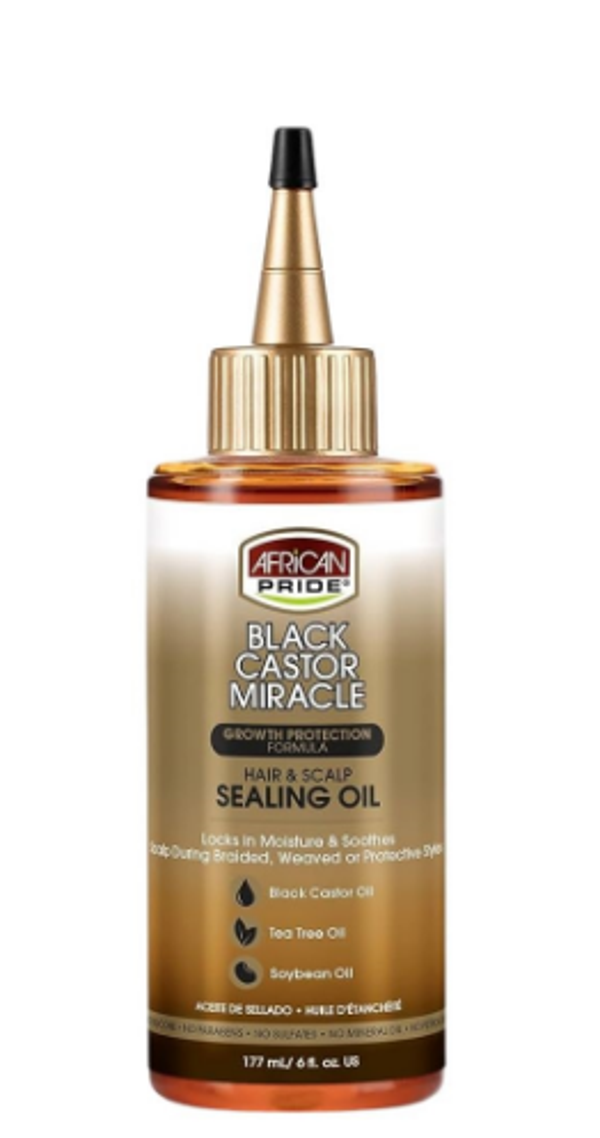 African Pride Black Castor Hair & Scalp Sealing Oil 6oz