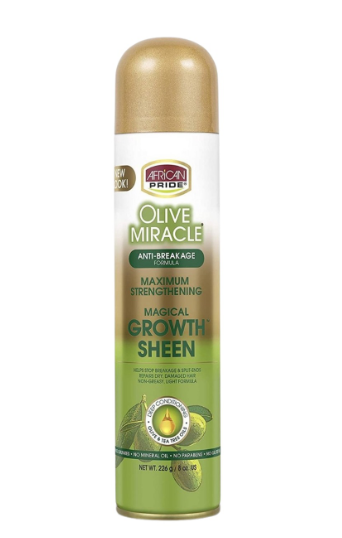 African Pride Olive Growth Oil Sheen 8oz