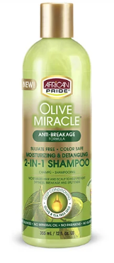 African Pride Olive Miracle 2 in 1 Shampoo & Conditioner 355ml