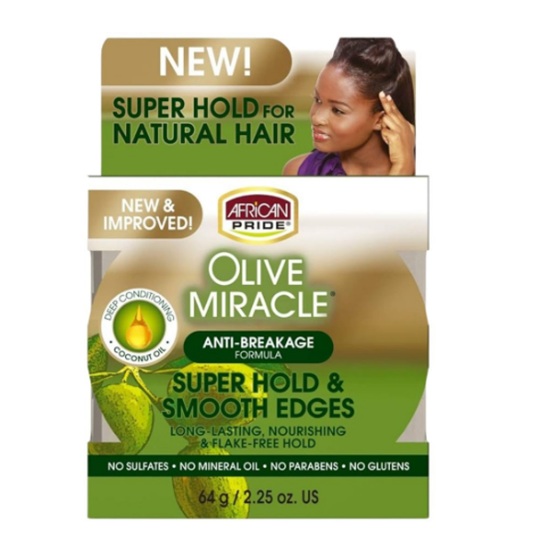 African Pride Olive Smooth Edges Control Gel 2.25 oz