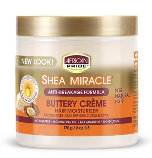 African Pride Shea Butter Miracle Buttery Creme 6 oz