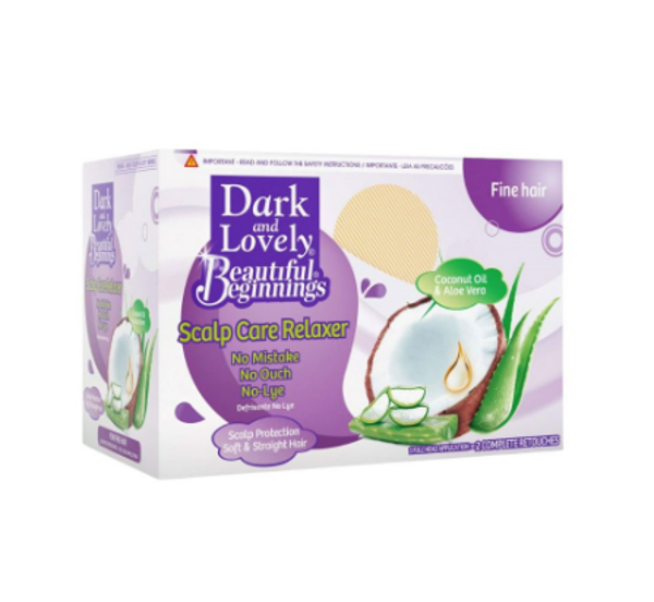 Dark & Lovely Beautiful Beginnings No-Lye Relaxer Kit Fine Hair