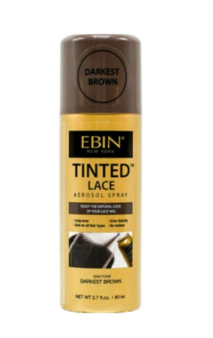 Ebin Tinted Lace Spray Darkest Brown 80ml