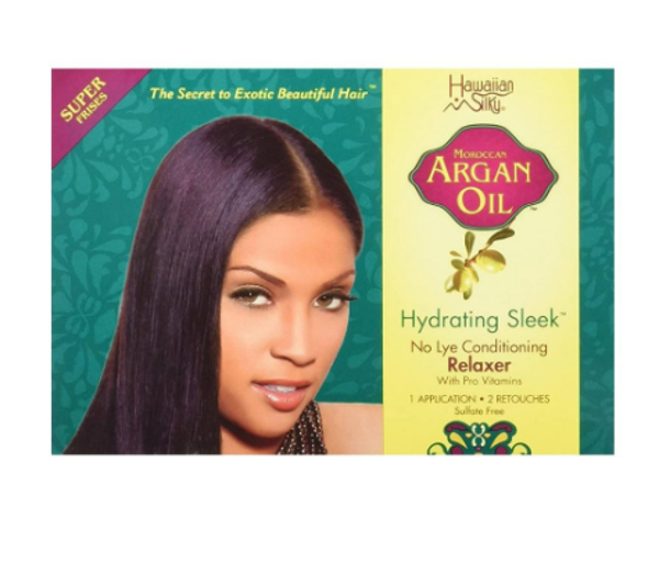 Hawaiian Silky Argan Relaxer Kit Super