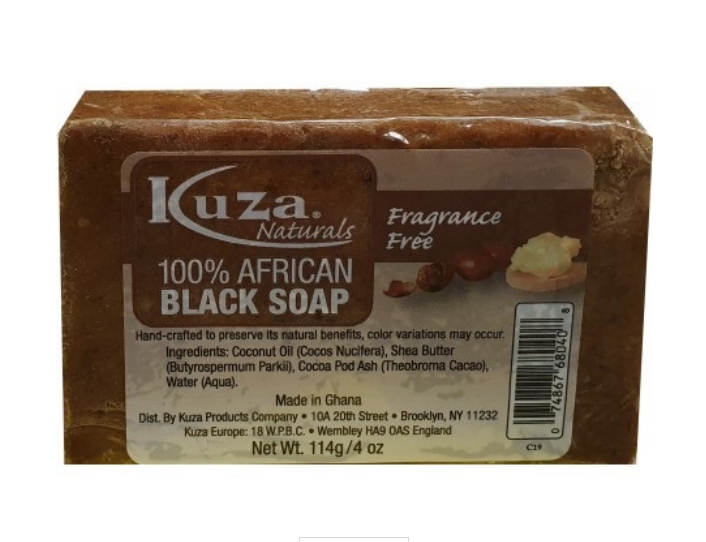 Kuza Black Soap Fragrance Free 114g