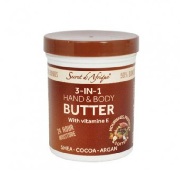Secret d'Afrique 3 in 1 Hand & Body Butter 360g (Bonus size)