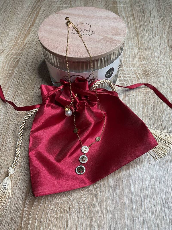 Collier or triptic arbre de vie protection