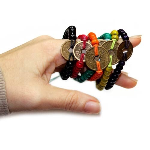 Braccialetti Feng Shui portafortuna da Bali Viola