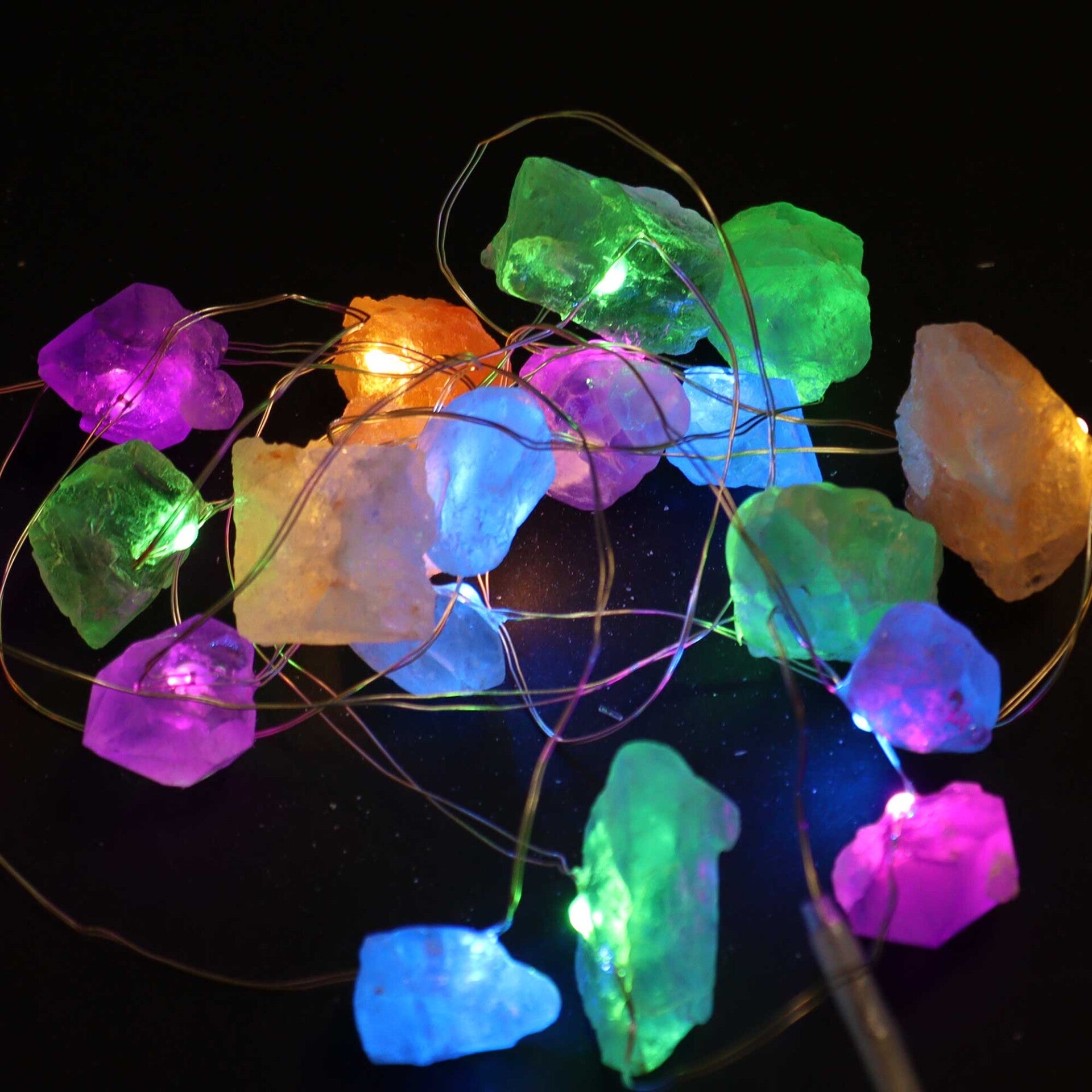Luci LED con Pietre Semipreziose Incantate - Pietre Miste
