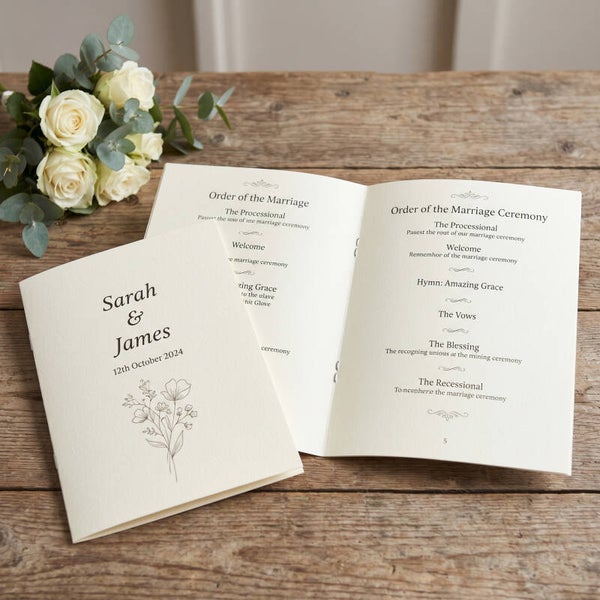 Weddings; Order of Service | Qty: 50