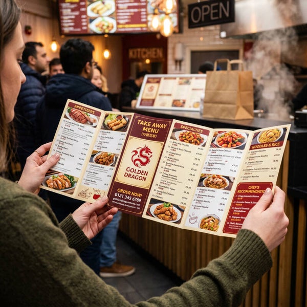 8 page - A5; Double Parallel Fold Flyers & Leaflets