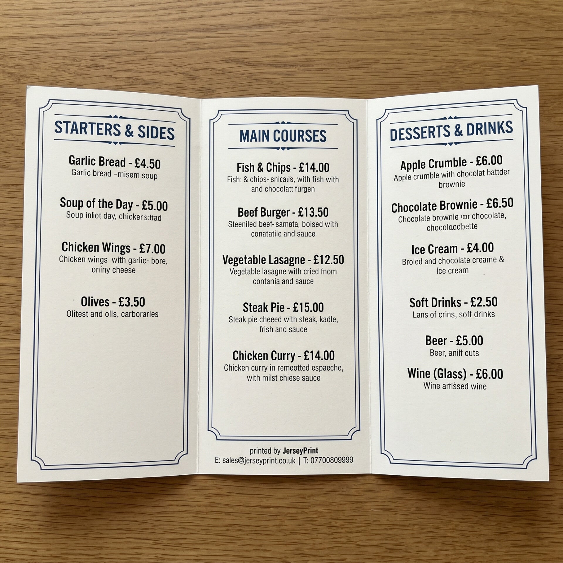 Tri-fold Leaflets A4 - Budget Stock