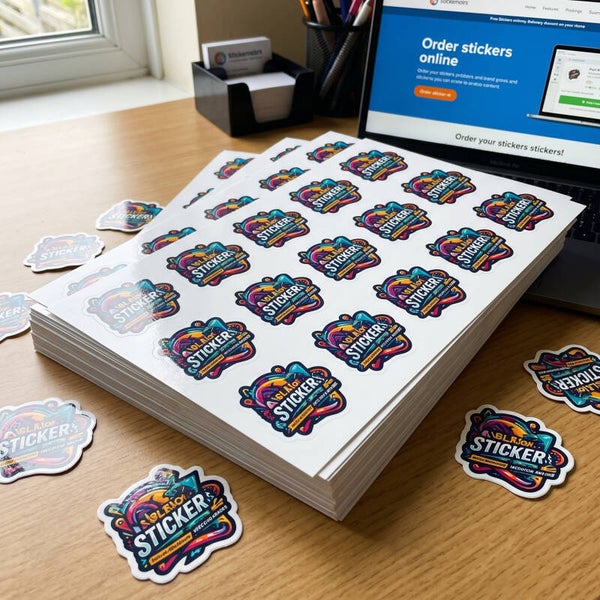 100 Stickers - Cut to shape 60 x 60 mm