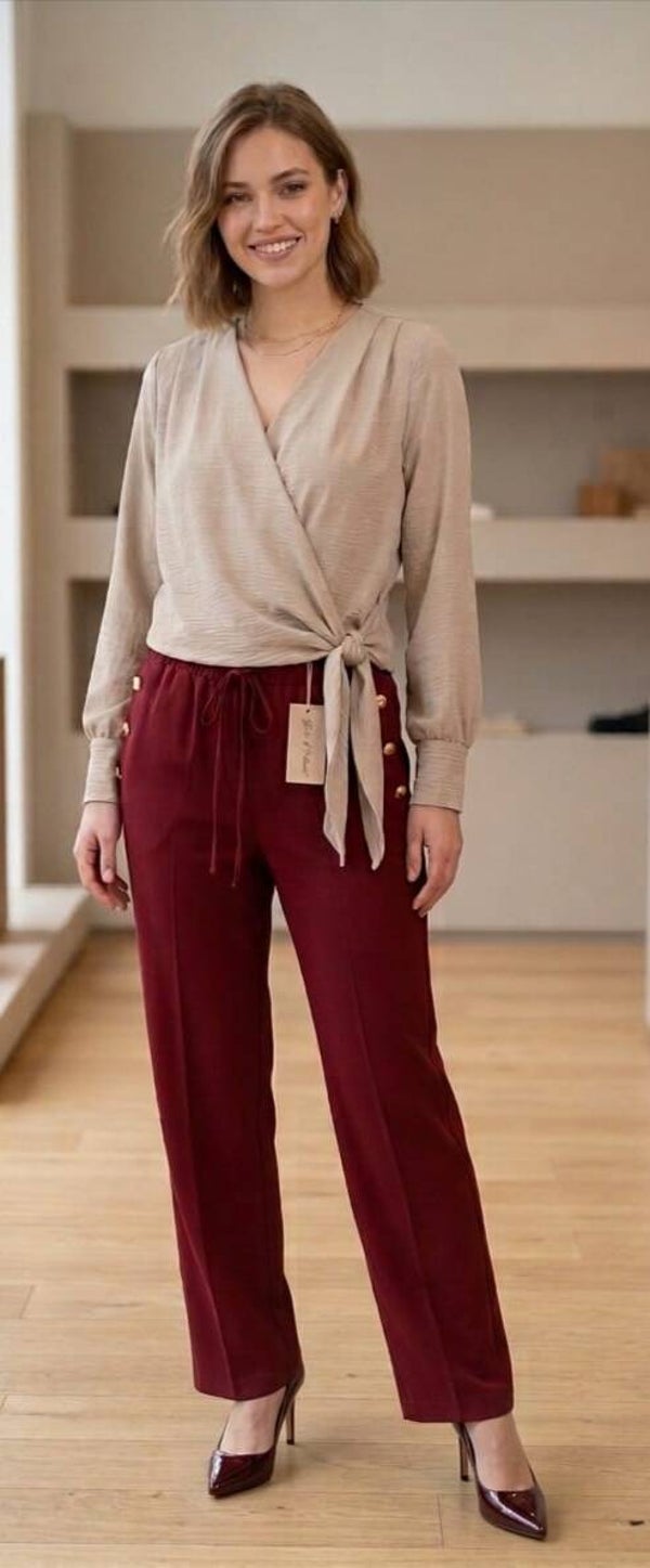 Pantalón Mía Burdeos