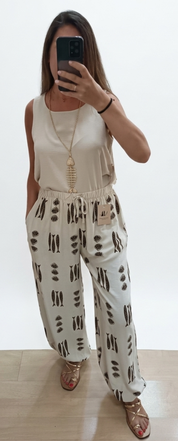 Pantalón Aspa beige