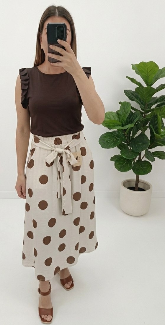 Falda Ro beige