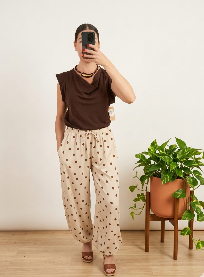 Pantalón Ballon lunar beige