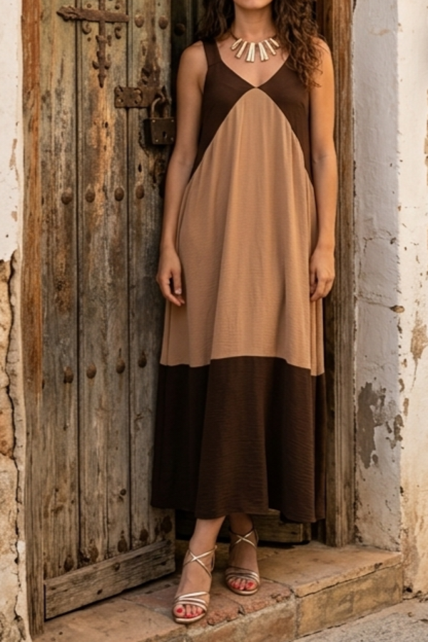 Vestido Bi marrón