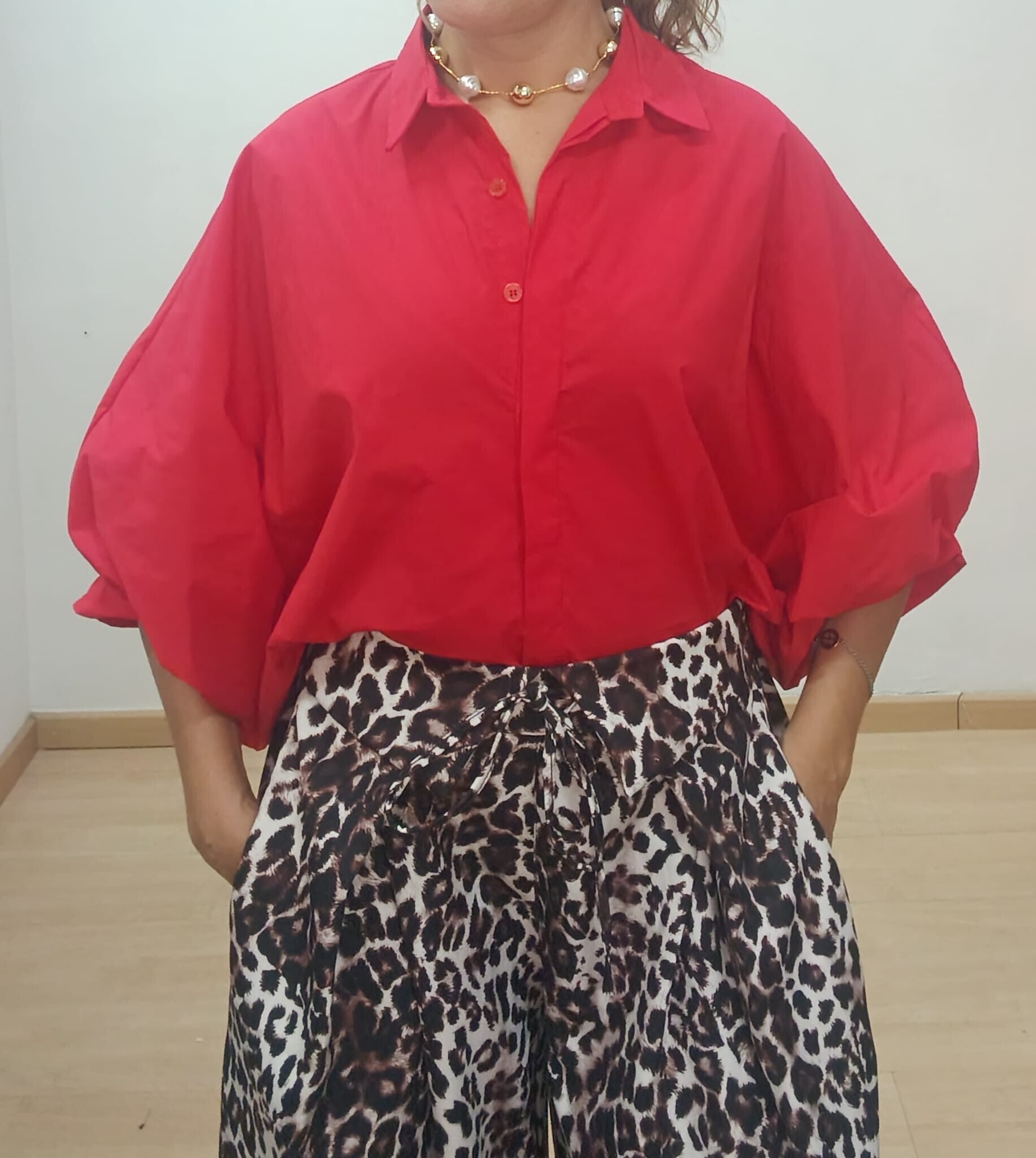 Camisa oversize Rojo