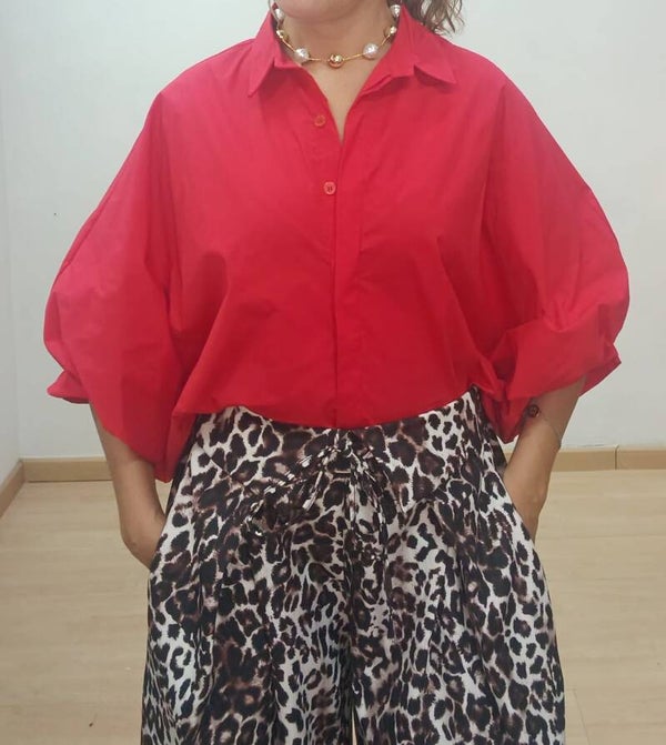 Camisa oversize Rojo
