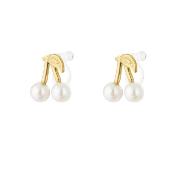 CHERRY CLIP ON oorbellen