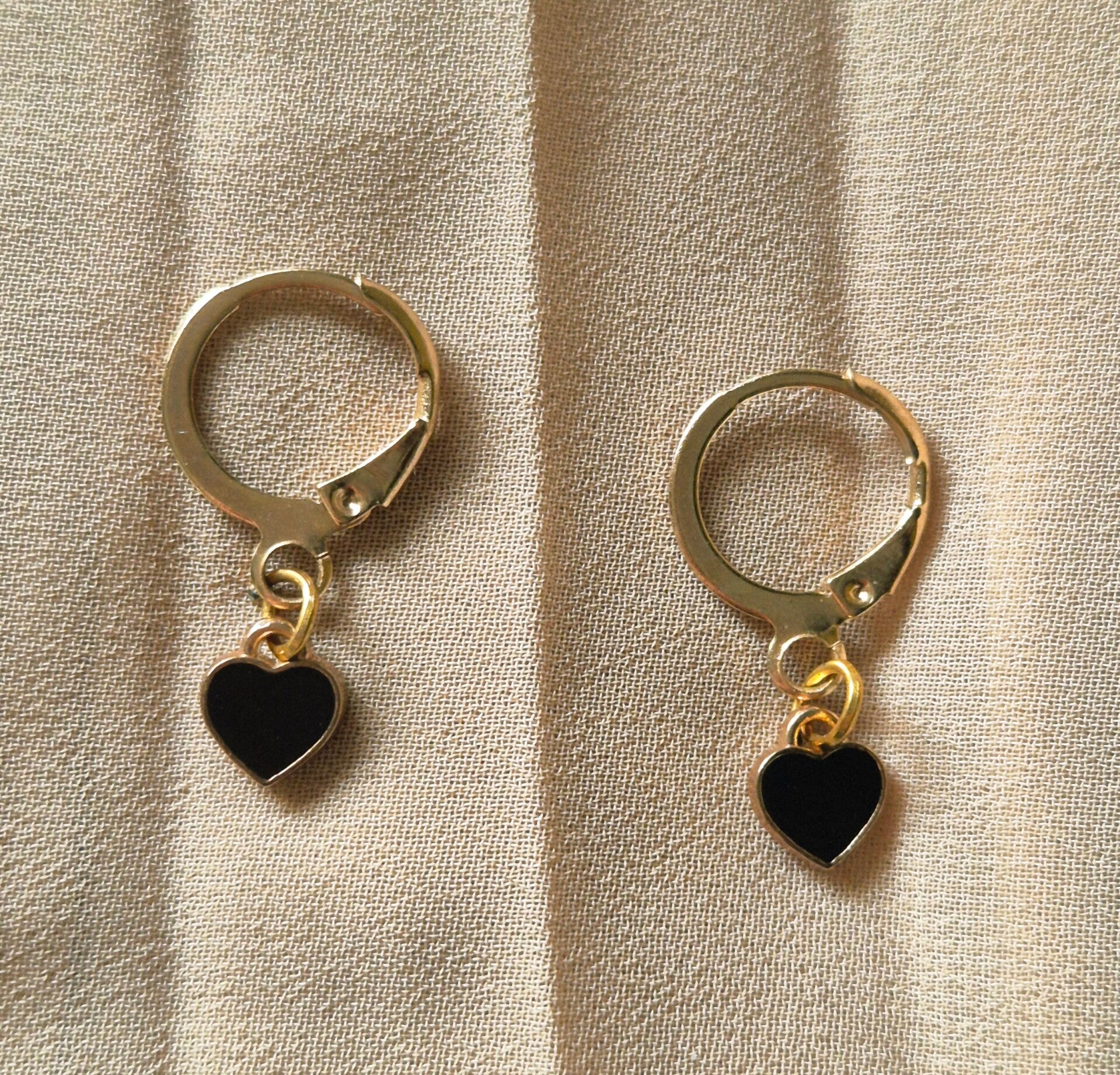 BLACK HEART oorbellen