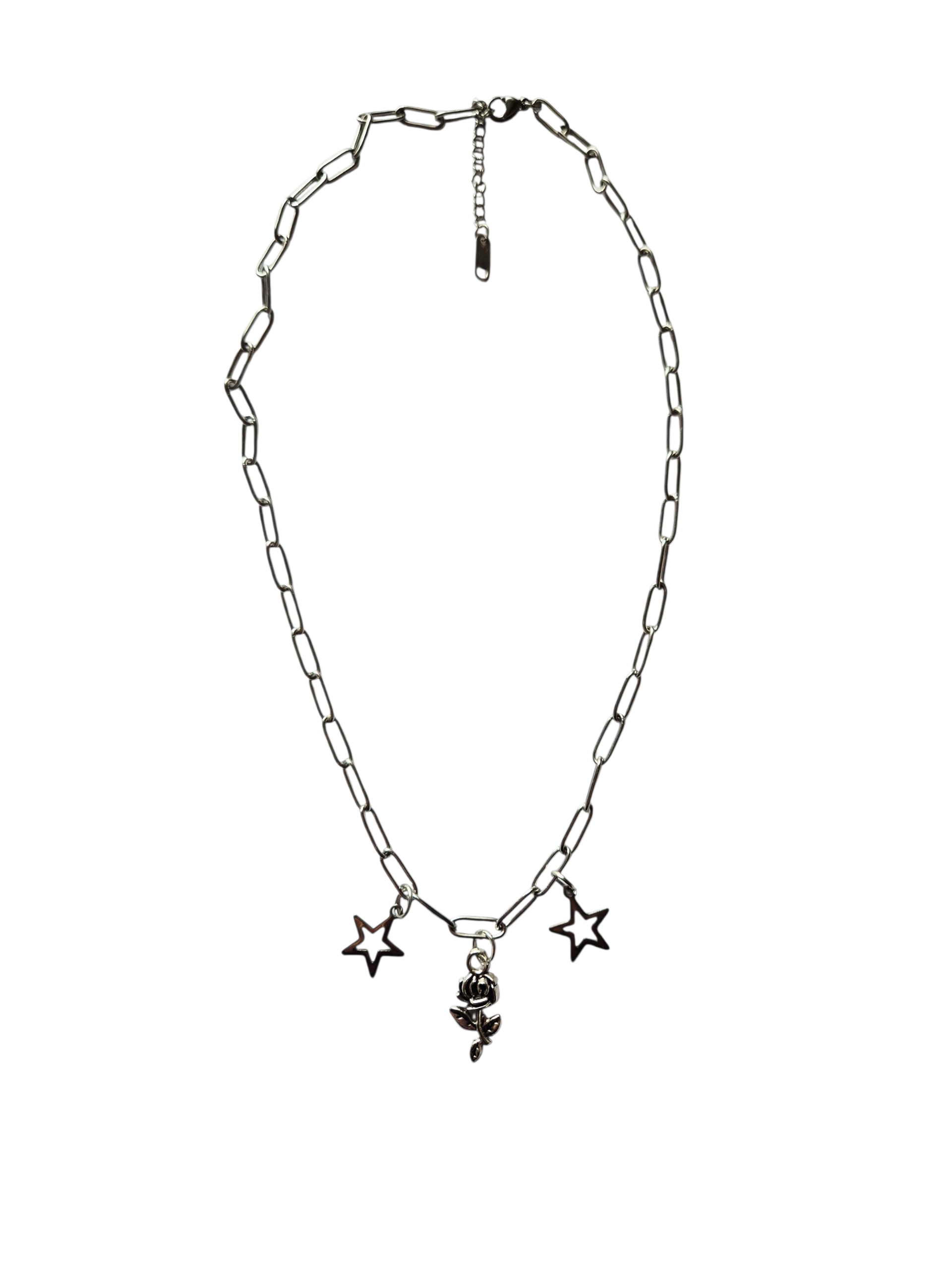 ZILVEREN ROOS bedelketting-unisex