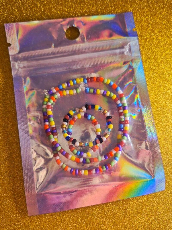 Confetti sieraden set 2 armbanden +2 ringen