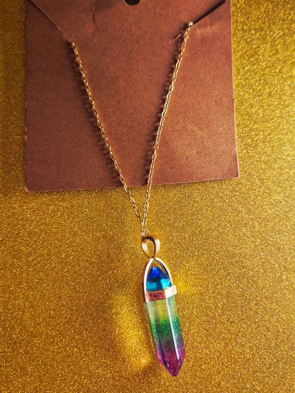 Crystal Fluoriet gouden ketting