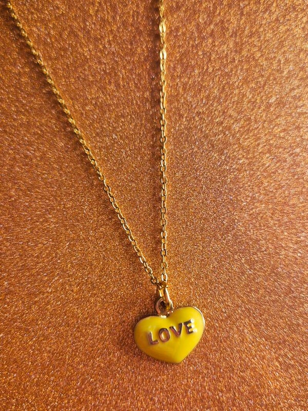 Gele love ketting goud
