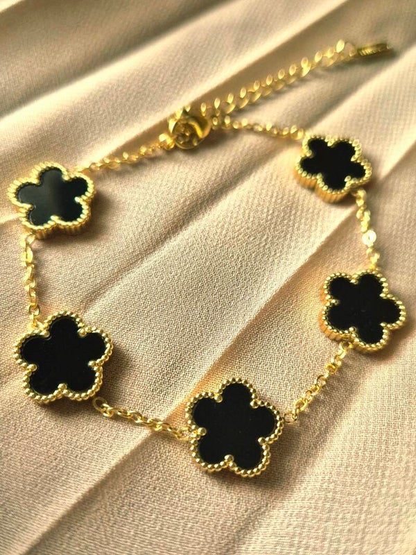 ZWARTE KLAVER  armband