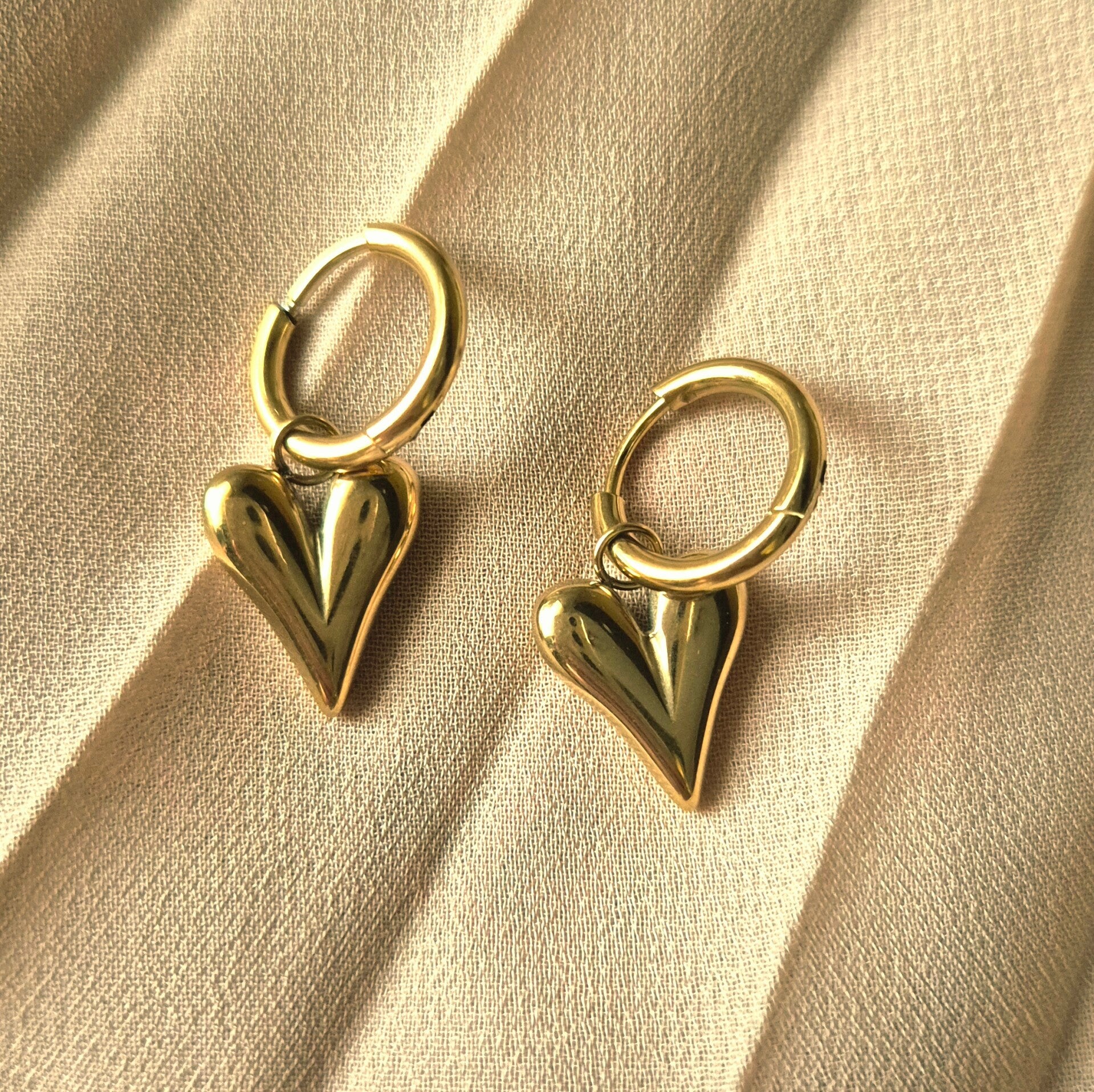 GOLDEN HEART  oorbellen