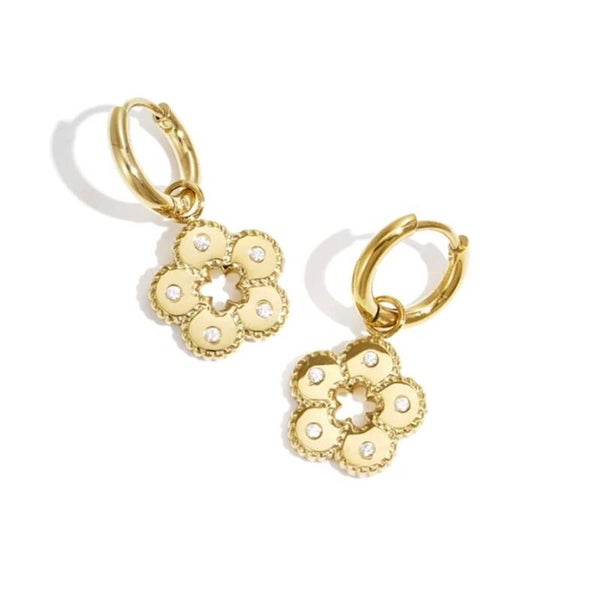 BLOEM oorbellen -Goud