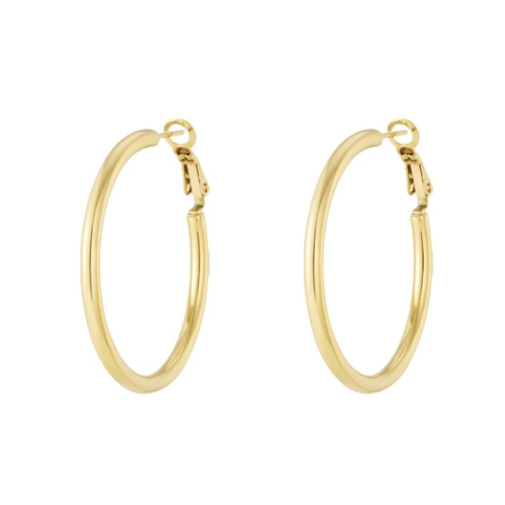 BASIC HOOPS oorbellen goud