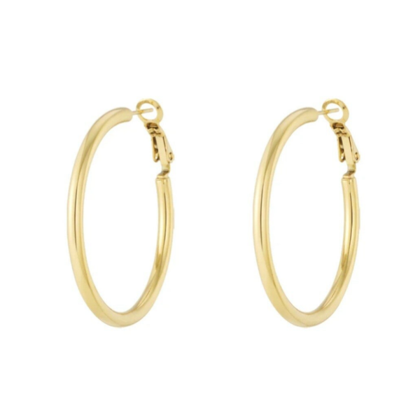 BASIC HOOPS oorbellen goud