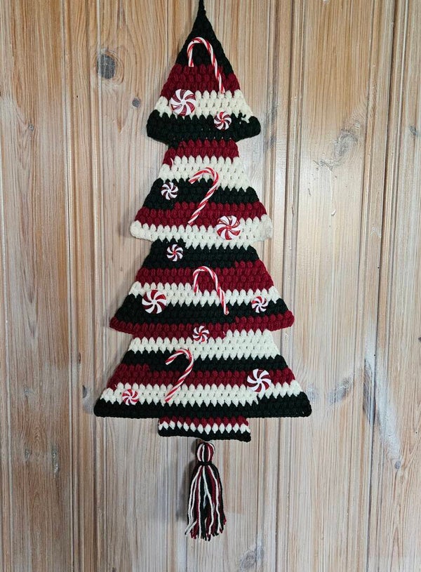 Wand-/Türbehang Tannenbaum "Red Candycanes"
