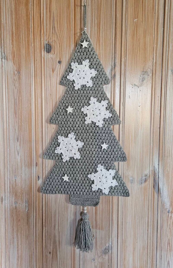 Wand-/Türbehang Tannenbaum "Schneeflocken"