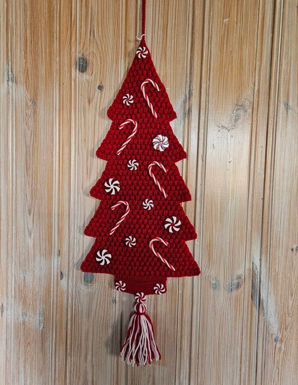 Wand-/Türbehang Tannenbaum "Red Candys"