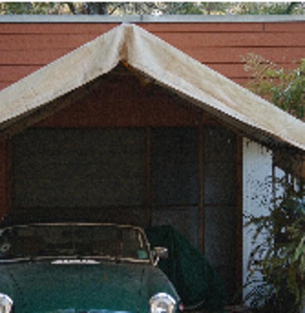 “Green Convertible Under the Tarp” Print