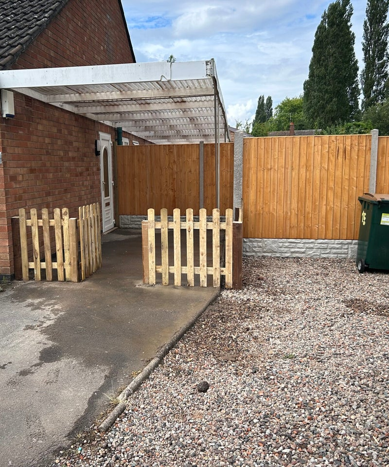 new fencing with picket fence 
