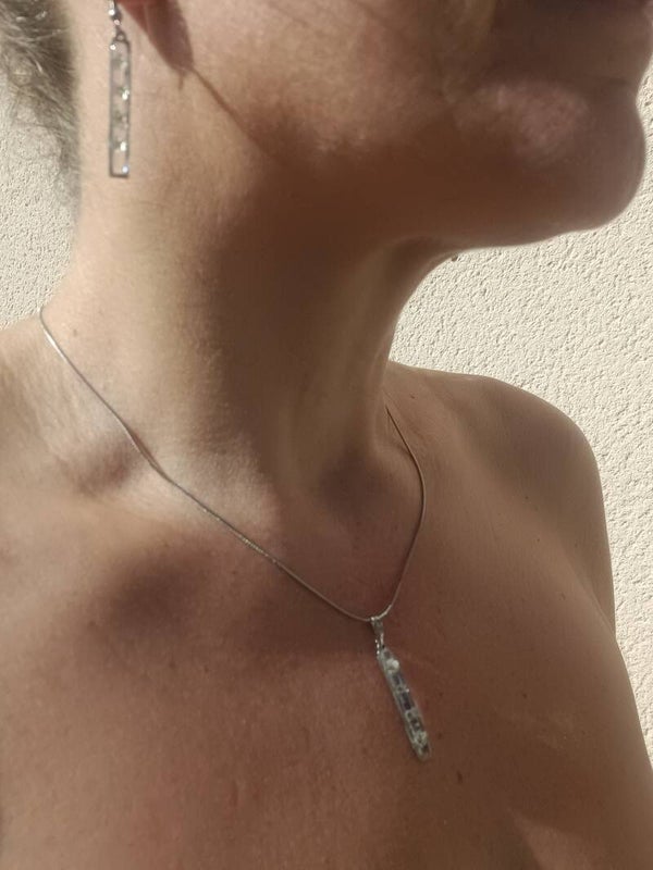 Conjunto  white floral rectangle