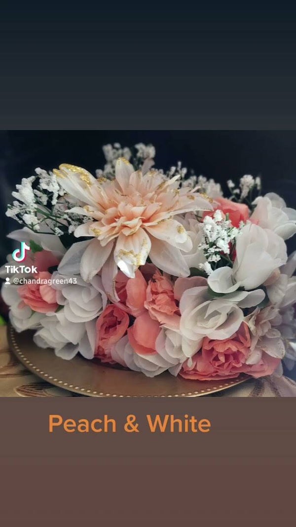 Pink & Peach Flowers Centerpiece
