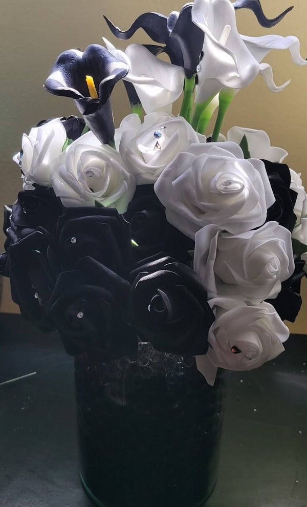 Black & White Flowers