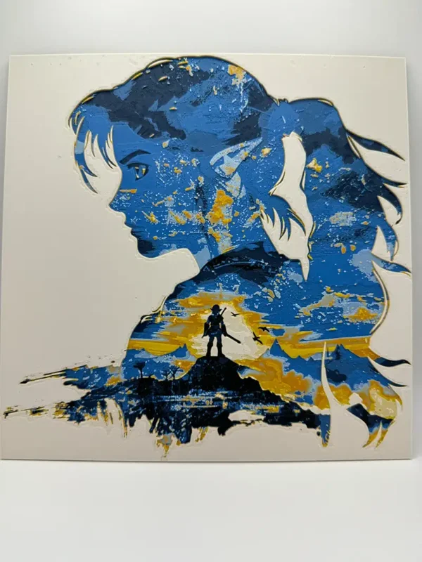 Zelda Silhouette - 8 Colour Hueforge