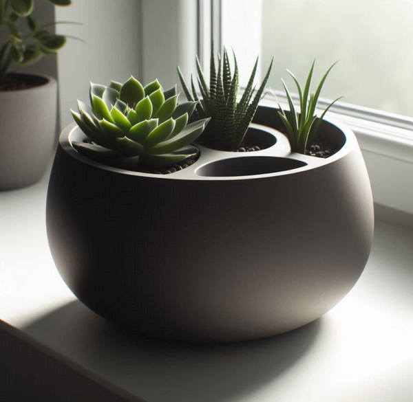 Round Self-Watering Pot